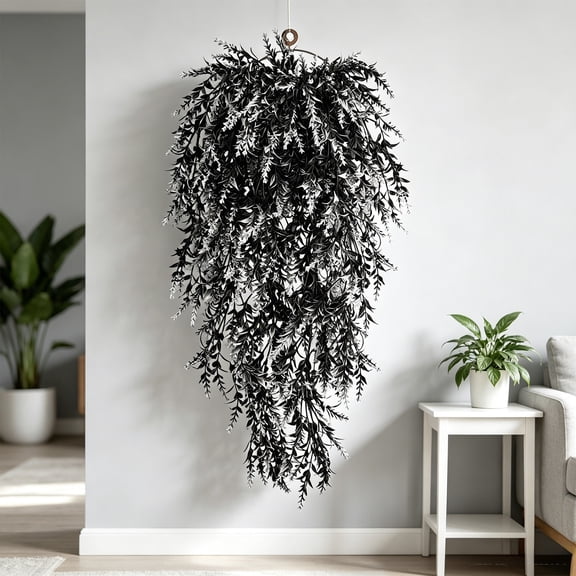 Under 1 dollar Halloween Savings Artificial Hanging Lavenders Vines Garland Purple Faux Plants for Wall Ceiling Hotel Wedding Farmhouses Decor Halloween Decorations indoor Outdoor