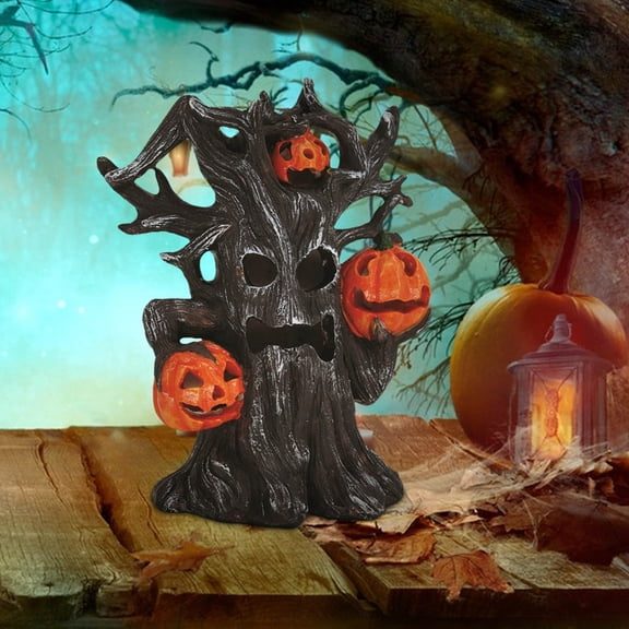 Under 1 dollar Halloween Savings Halloween Pumpkin Tree Modeling Sculpture Decoration Home Outdoor Garden Decoration Crafts Halloween Decorations indoor Outdoor