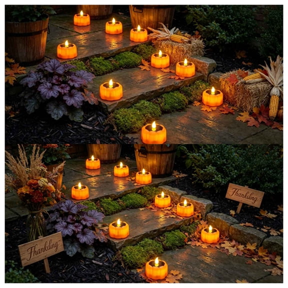 Under 1 dollar Halloween Savings Halloween Solar Candle Lights Ghost Festival Yard Waterproof Ambiance Lights Outdoor Party Decor Night Lights Halloween Decorations indoor Outdoor