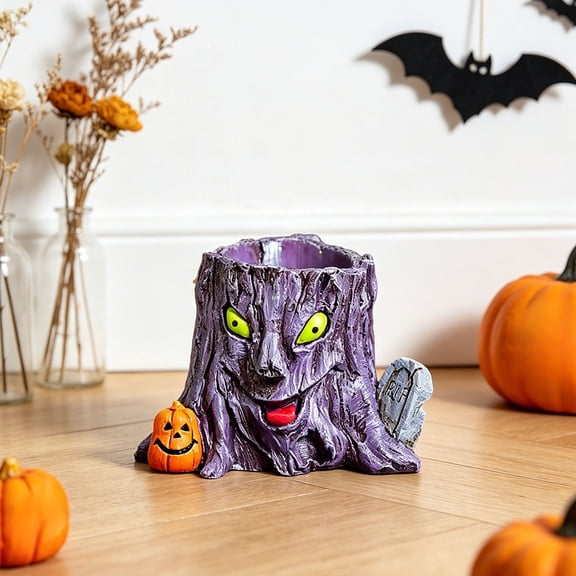 Under 1 dollar Halloween Savings Halloween Tree Demon Witch Cute Handmade Ornaments Desktop Decoration Car Resin Ornaments Halloween Decorations Halloween Decorations indoor Outdoor