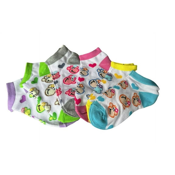 1 dozen Monkey Hearts Ladies lowcut socks (size 6-8) assorted colors