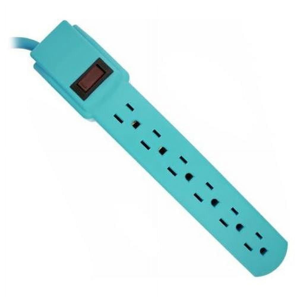 1 Feet 6 Outlets BuiltIn Safety Circuit Breaker Angle Plug Wall Power