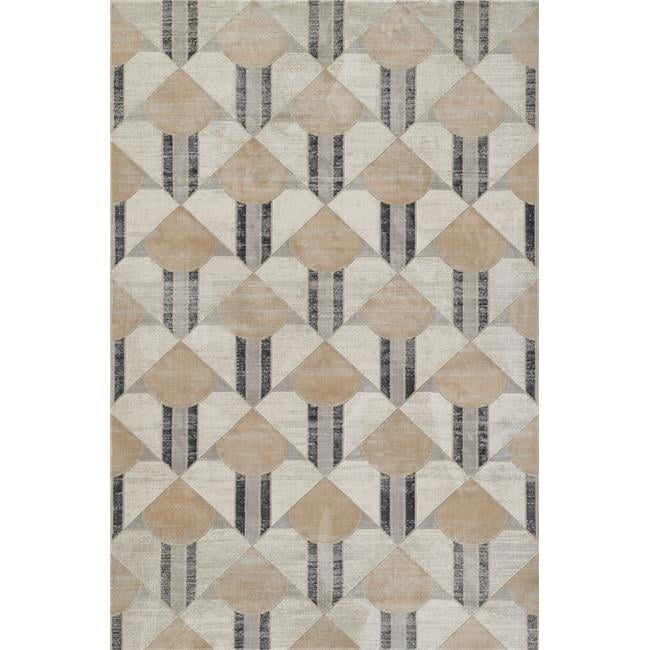 Momeni 1'10"x2'10" Edition Dimensional Machine Loomed Area Rug Charcoal Gray: Geometric Pattern, Low Pile, Indoor Use