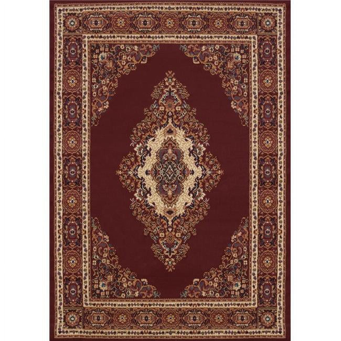 Navy Rectangular Synthetic Oriental Accent Rug, 2' x 3'