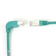 thumbnail image 1 of 1 ft. 90 deg Down-Straight SpaceGAIN CAT5e 100 mHz Stranded Ethernet Angled Patch Cable, Green, 1 of 1