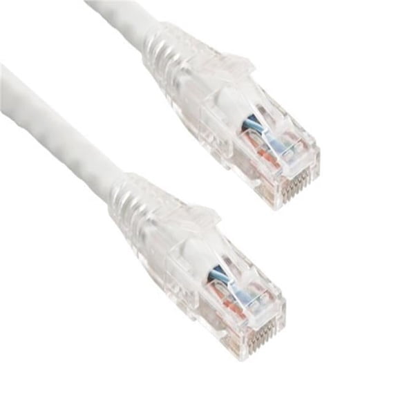1 ft. Cat6 550 MHz UTP Ethernet Network Patch Cable with Clear Snagless Boot, White