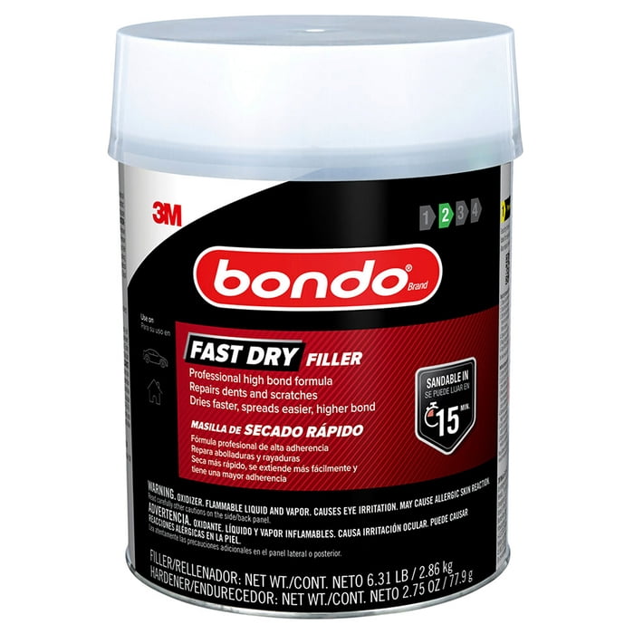 1 gal 3M FD-1 gal-ES Gray Bondo Professional Fast Dry Filler - Walmart.com