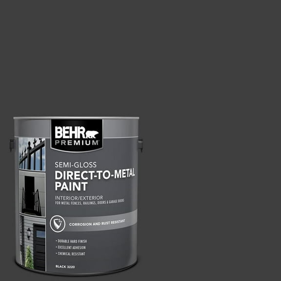 1 gal. Black Semi-Gloss Direct to Metal Interior/Exterior Paint