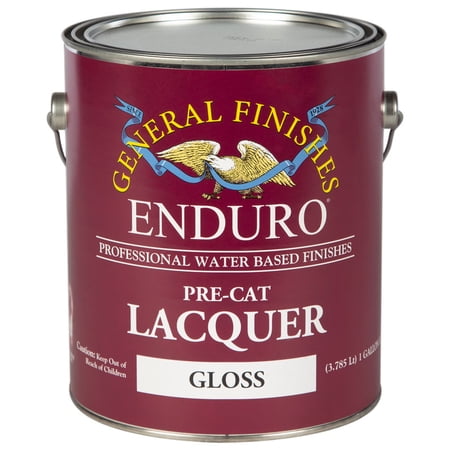 1 gal General Finishes GPCG Clear Enduro Pre-Cat Lacquer Water-Based Topcoat, Gloss