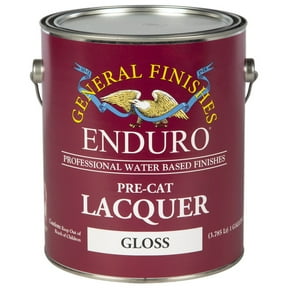 1 gal General Finishes GPCG Clear Enduro Pre-Cat Lacquer Water-Based Topcoat, Gloss