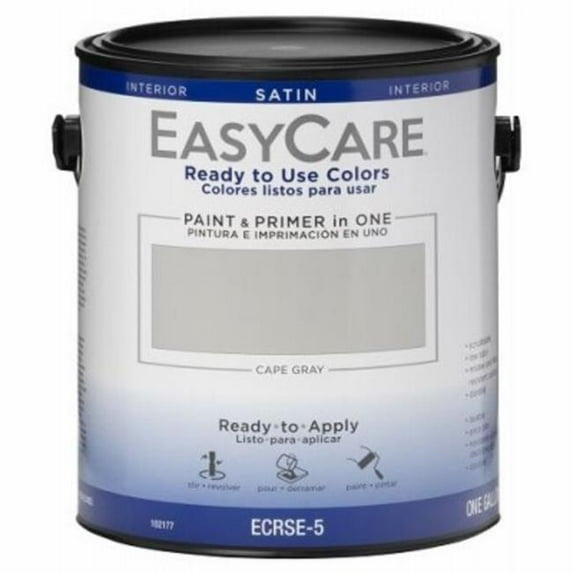 1 gal Interior Satin Acyrlic Colors Paint & Primer, Cape Gray