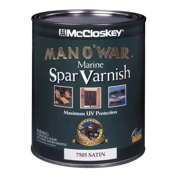 1 gal McCloskey 7505 Clear Man O'war Marine Spar Varnish, Satin