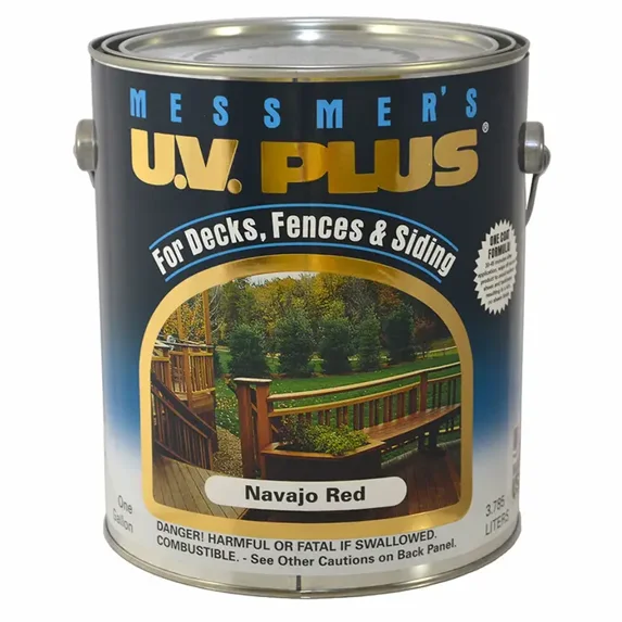 1 gal Messmer's MS-601-1 Navajo Red U.V. Plus Decks, Fences & Siding Semi-Transparent Oil-Based Stain