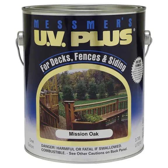 1 gal Messmer's MS-613-1 Mission Oak U.V. Plus Decks, Fences & Siding Semi-Transparent Oil-Based Stain