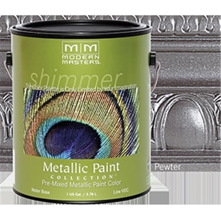 1 gal Modern Masters ME209 Pewter Metallic Paint Collection Water-Based Decorative Metallic Paint