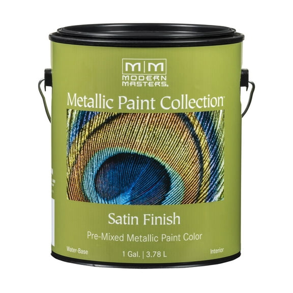 1 gal Modern Masters ME658 Gold Rush Metallic Paint Collection, Satin Water-Based Decorative Metallic Paint