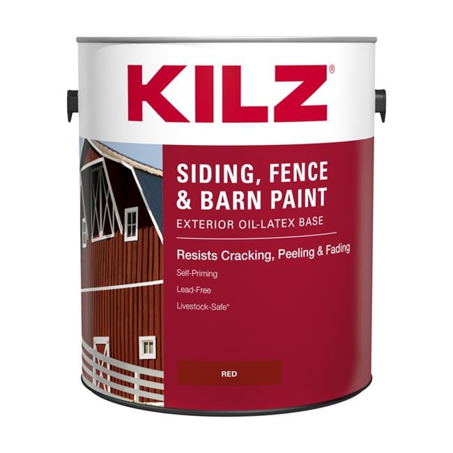 Light House Beauty Kilz Red Siding Fence Bar Paint, 1 gal, 4 packs