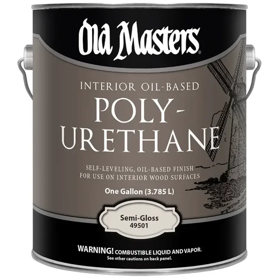 1 gal Old Masters 49501 Clear Polyurethane Interior Oil-Based Finish, Semi-Gloss