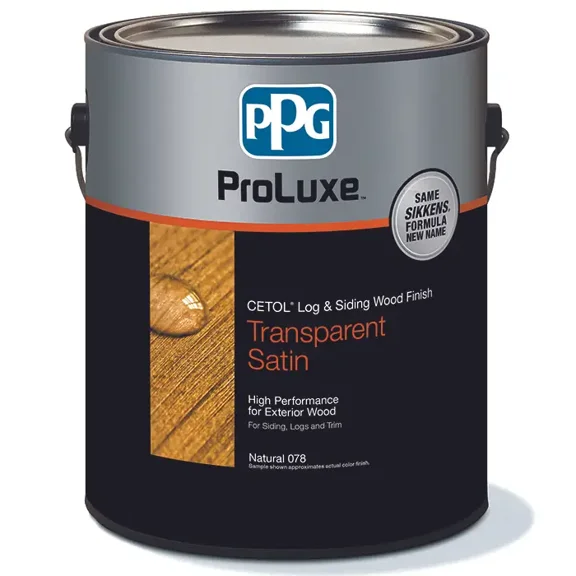 1 gal ProLuxe SIK42005 Natural Oak Log & Siding Exterior High Performance Two-Coat Wood Finish, Transparent Satin