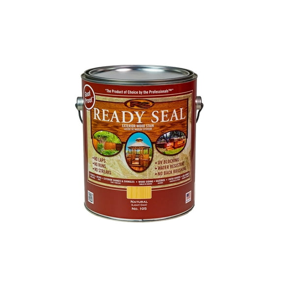 1 gal Ready Seal 105 Natural Light Oak Exterior Stain and Sealer For Wood