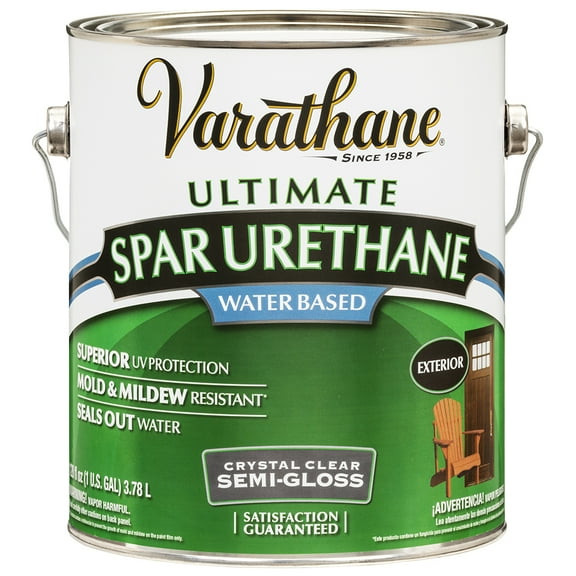 1 gal Rust-Oleum 250131 Clear Varathane Water-Based Interior & Exterior Ultimate Spar Urethane, Semi-Gloss