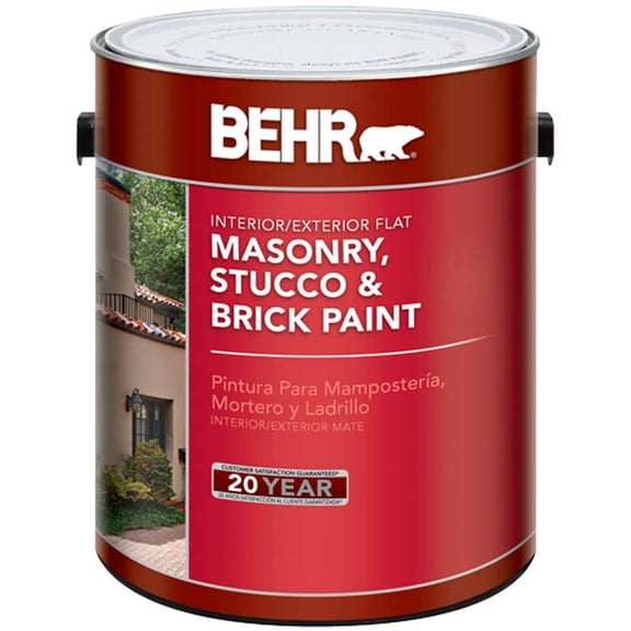 1 gal. Solid Flat Deep Base Interior/Exterior Masonry, Stucco and Brick Paint