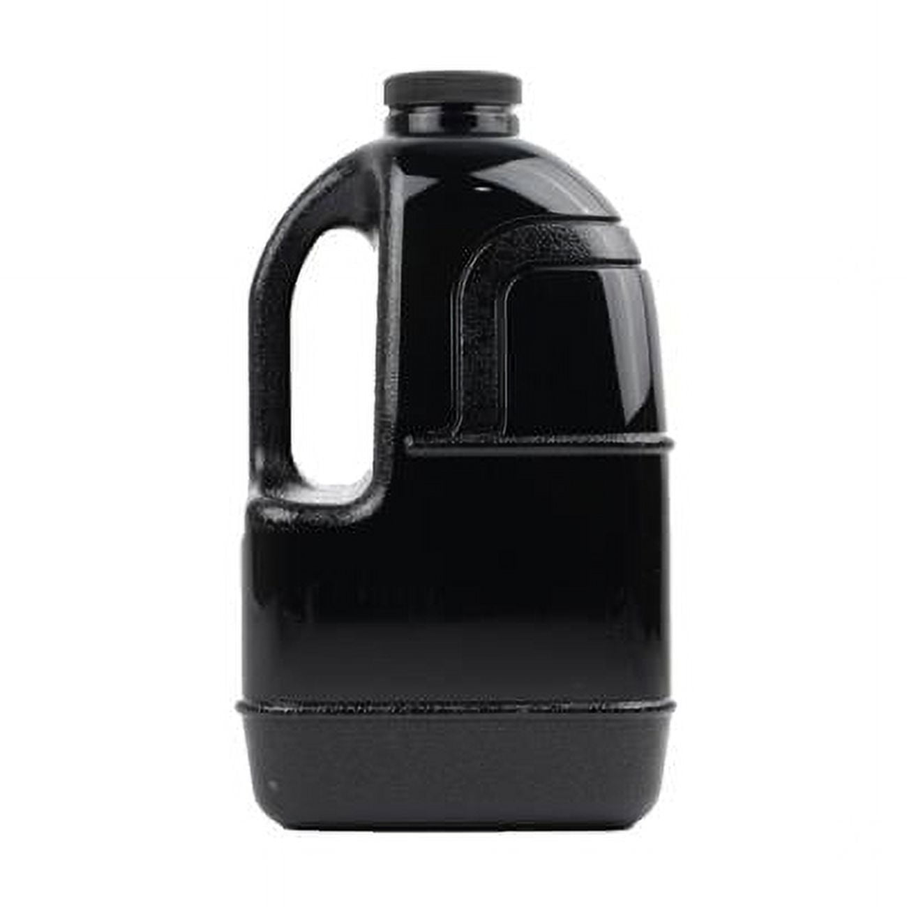 1 gal Square Water Bottle with 48 mm Cap, Black