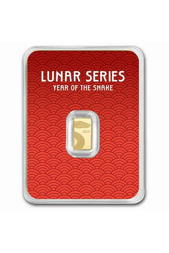 1 gram Gold Bar - 2025 APMEX Year of the Snake (TEP, Series 2)
