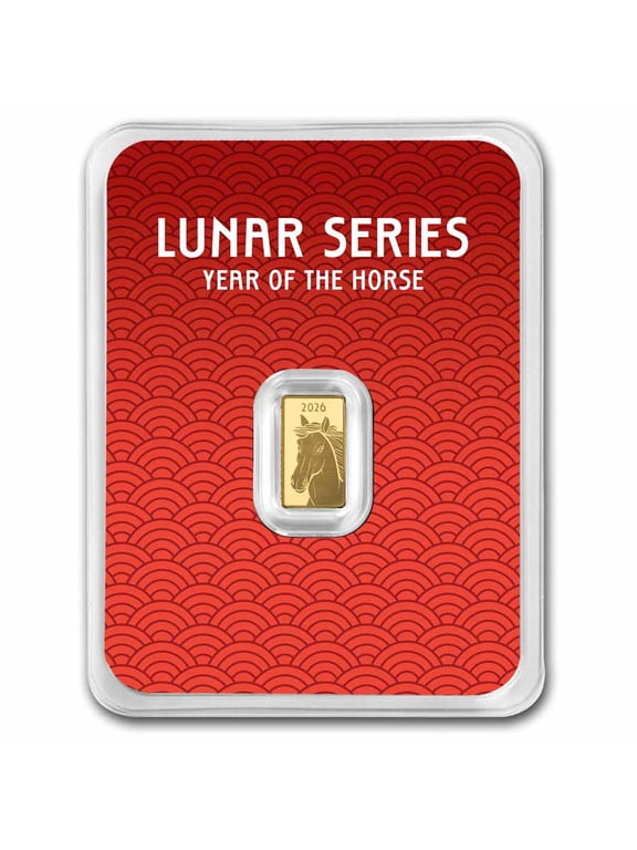 1 gram Gold Bar - 2026 APMEX Year of the Horse (TEP, Series 2)