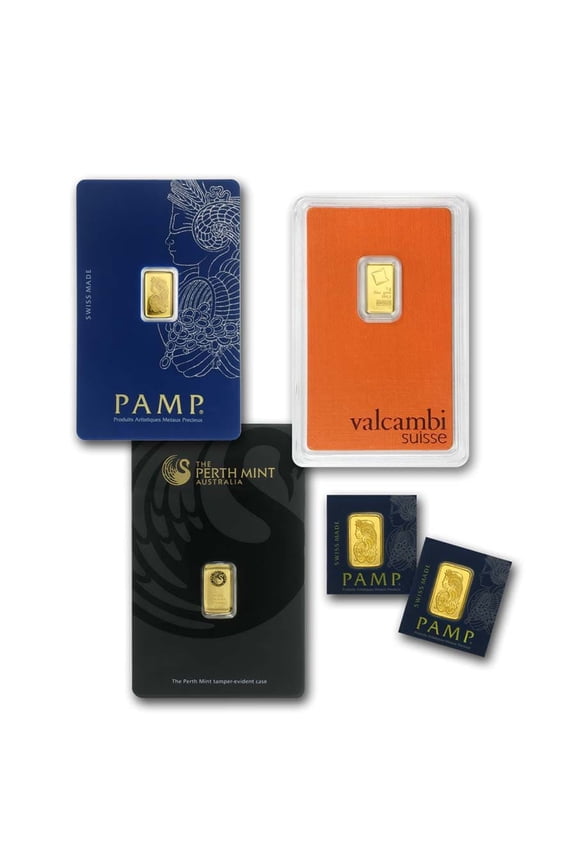 1 gram Gold Bar - Brand Name (w/Assay Card)