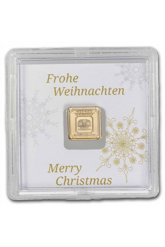 1 gram Gold Bar - Geiger Edelmetalle (Christmas Edition w/Assay)