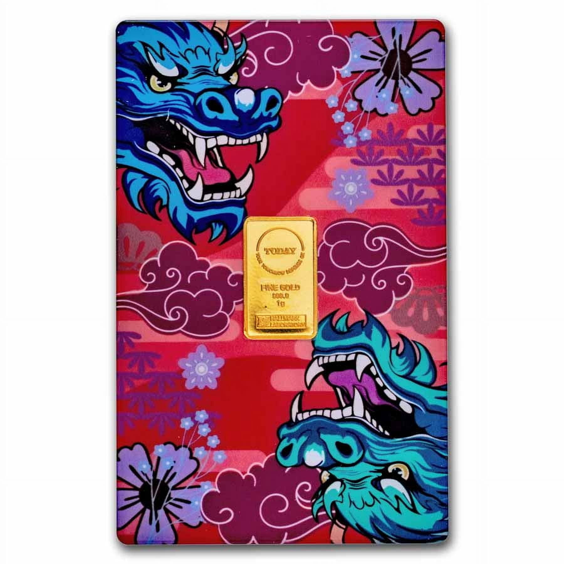 KOMSCO 1 gram Gold Bar - Lunar Year of the Dragon South Korea (Assay)