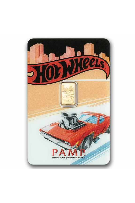 1 gram Gold Bar - PAMP Hot Wheels Race to Win (In Assay)