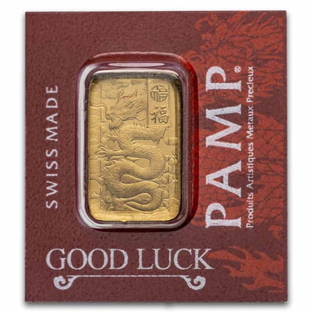 1 gram Gold Bar - PAMP Suisse Dragon Multigram+25 (In Assay)