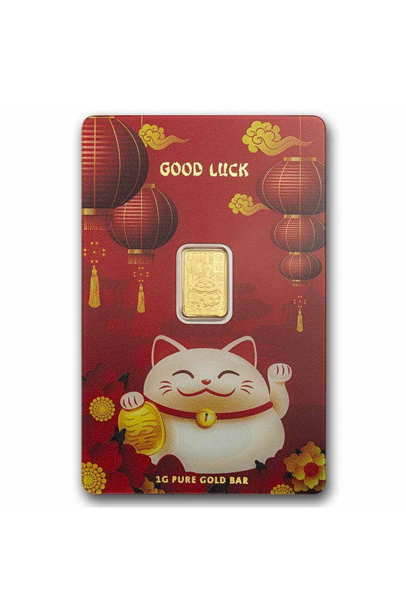 1 gram Gold Bar - PAMP Suisse Lucky Cat