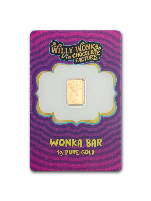 1 gram Gold Bar - PAMP Willy Wonka Bar (In Assay w/ Sleeve)