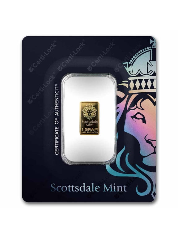 1 gram Gold Bar - Scottsdale Mint "Prepper Gold" in Certi-lock
