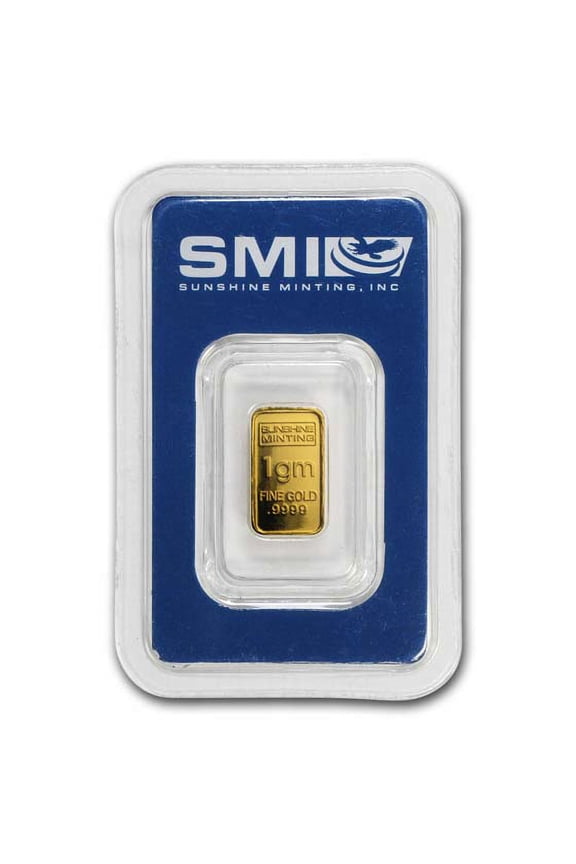1 gram Gold Bar - Sunshine Minting (In TEP Packaging)