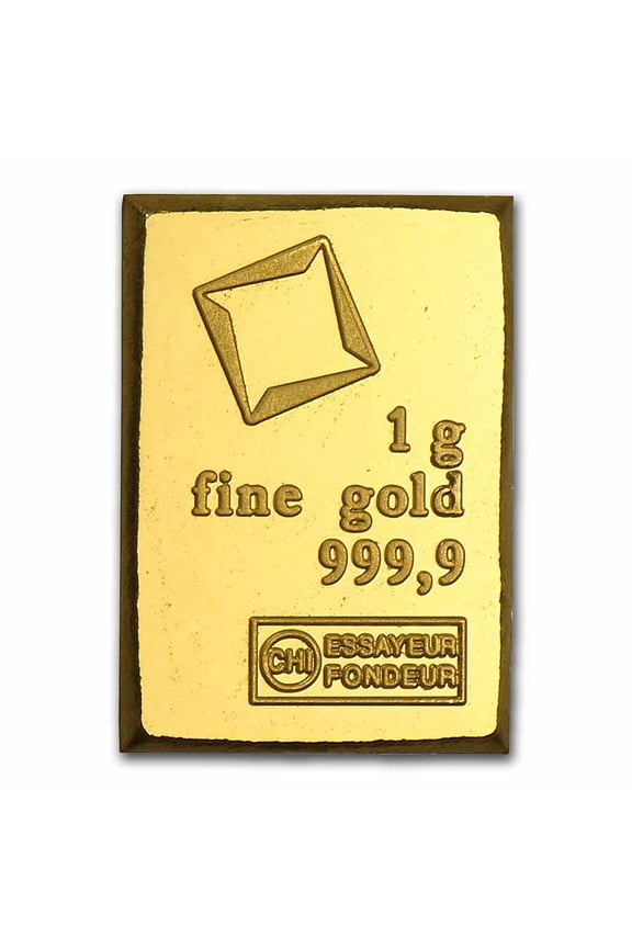 1 gram Gold Bar - Valcambi