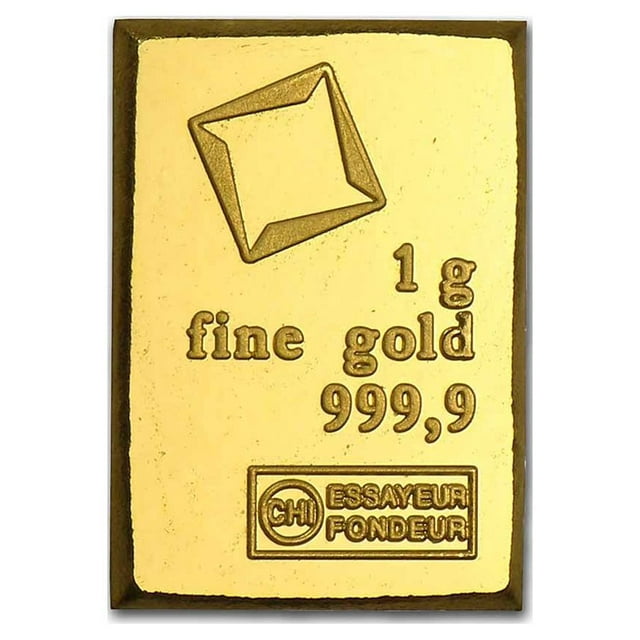 1 gram Gold Bar - Valcambi - Walmart.com