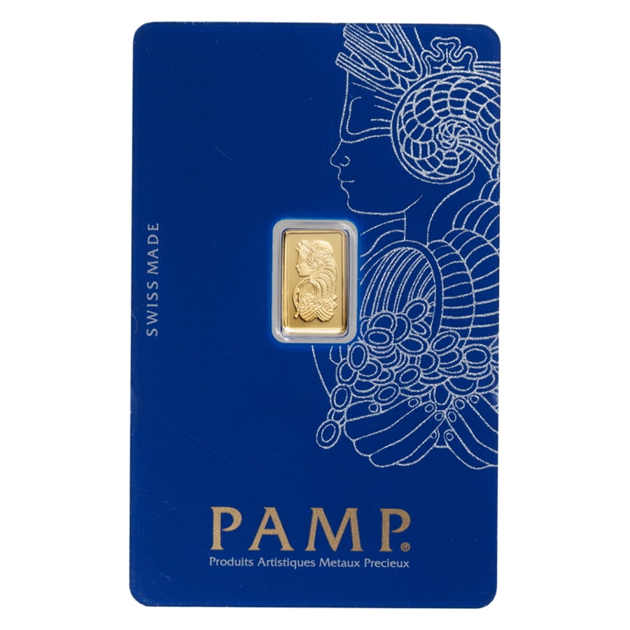 1 gram Gold PAMP Lady Fortuna VERISCAN™ Bar w/ Assay