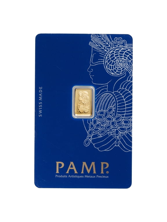 1 gram Gold PAMP Lady Fortuna VERISCAN Bar w/ Assay