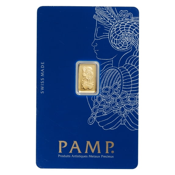 1 gram Gold PAMP Lady Fortuna VERISCAN™ Bar w/ Assay