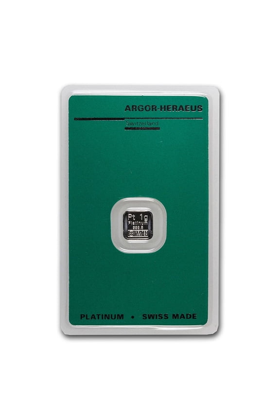 1 gram Platinum Bar - Argor-Heraeus (In Assay)