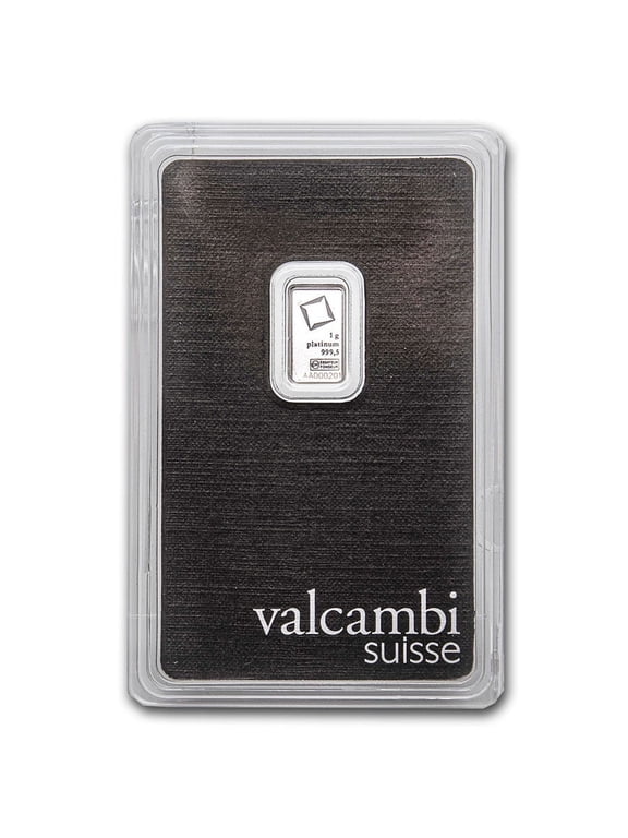1 gram Platinum Bar - Valcambi (In Assay)
