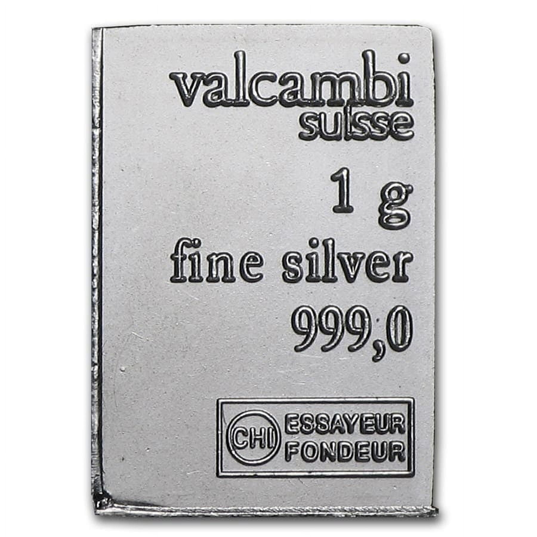 Valcambi 1 gram Silver Bar - .999 Fine Bullion - Walmart.com