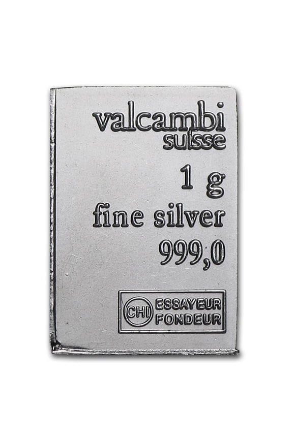 1 gram Silver Bar - Valcambi