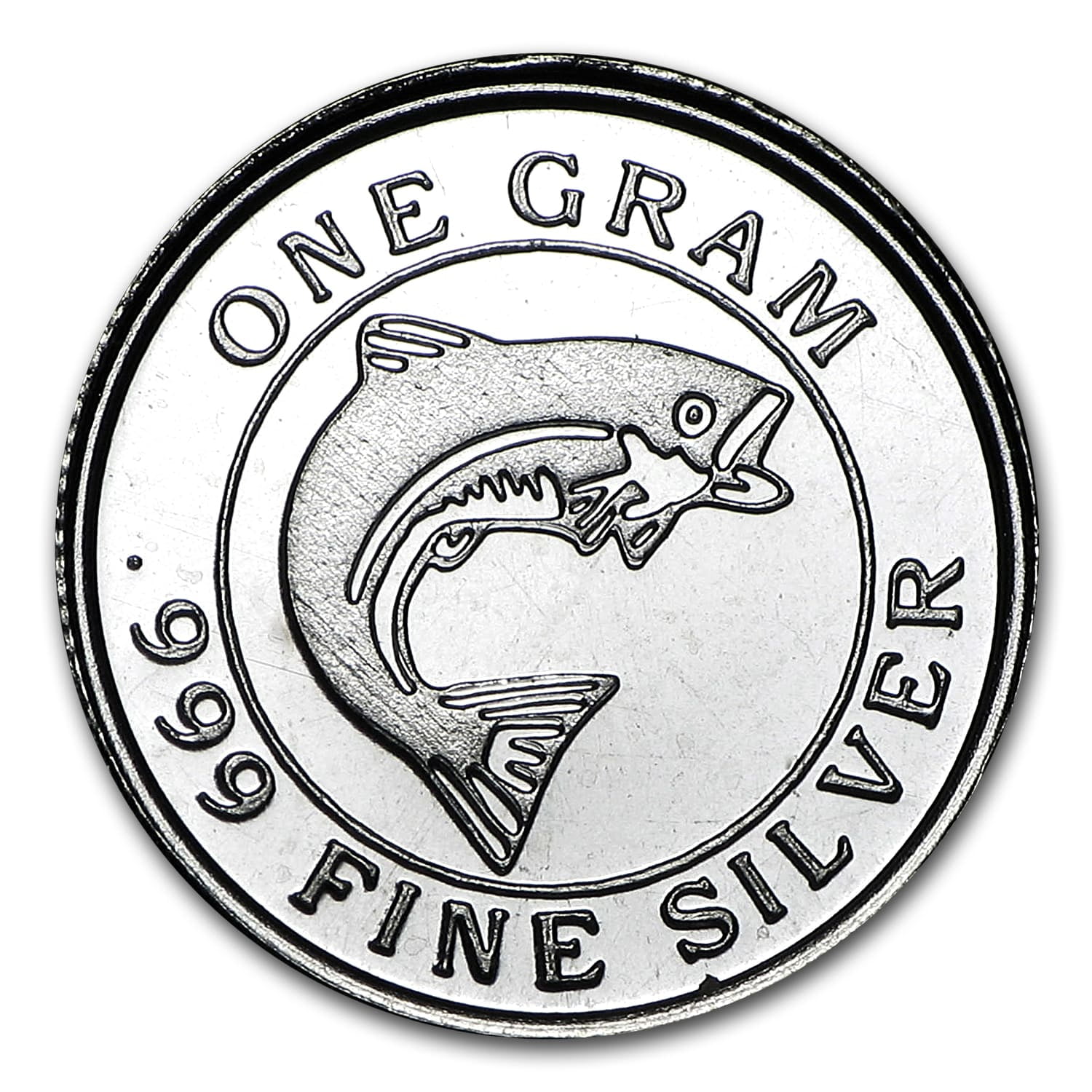 1 gram Silver Round - Salmon Fish - Walmart.com