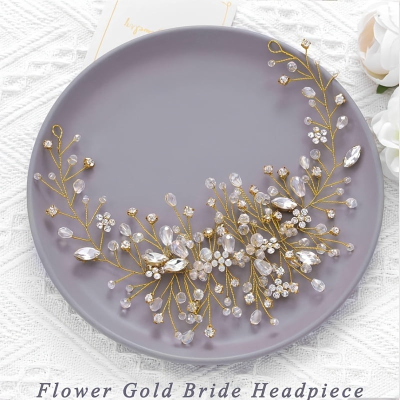 1 handmade flower rhinestone hair band dance hair tie accessories