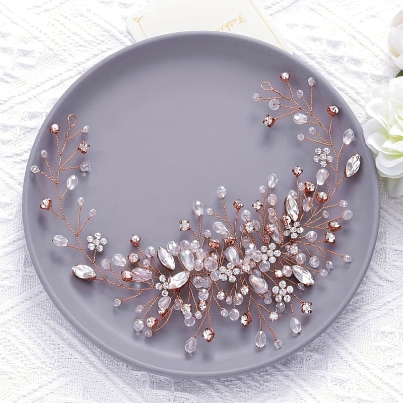 1 handmade flower rhinestone hair band dance hair tie accessories